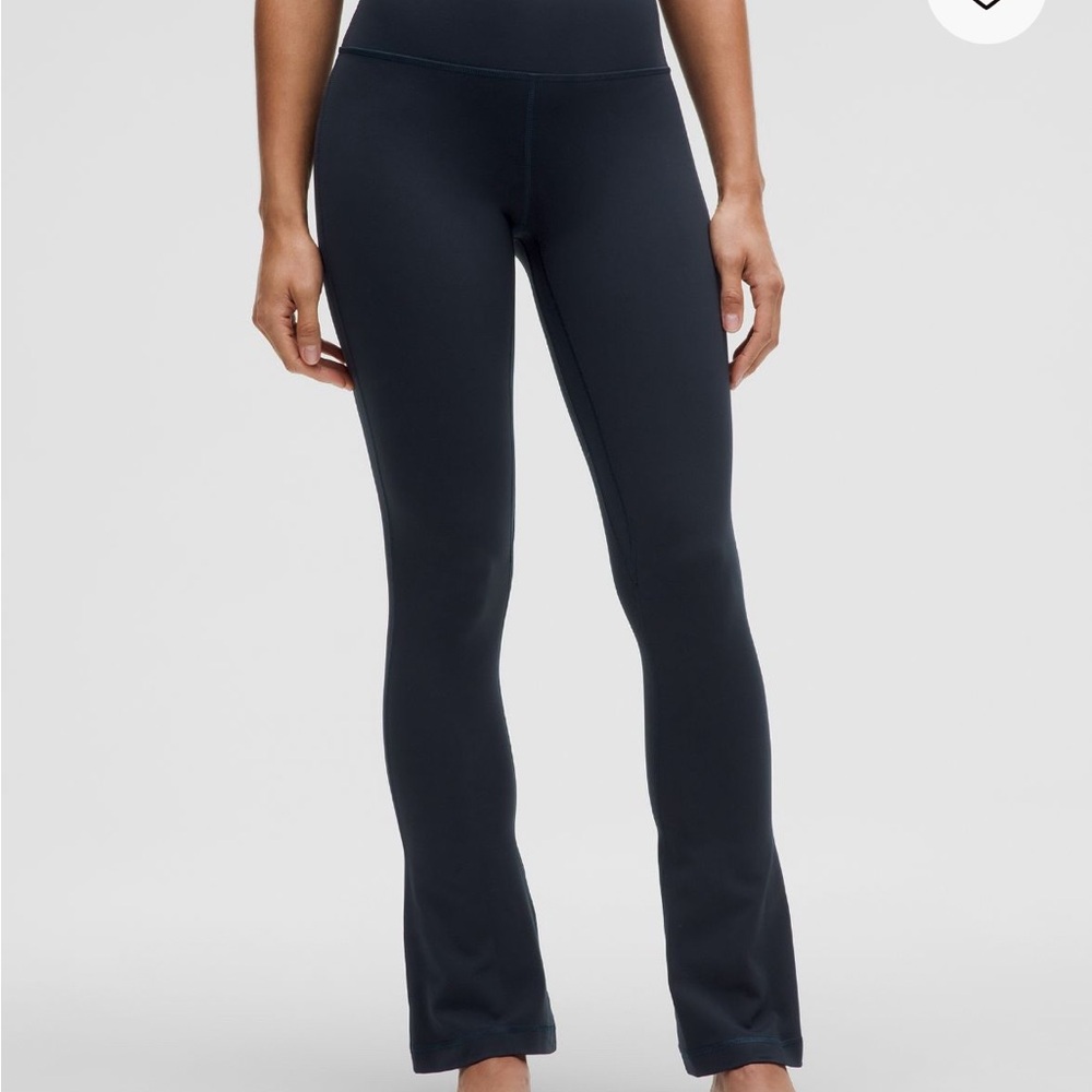 lululemon align mini flare leggings size 10 true navy 32’